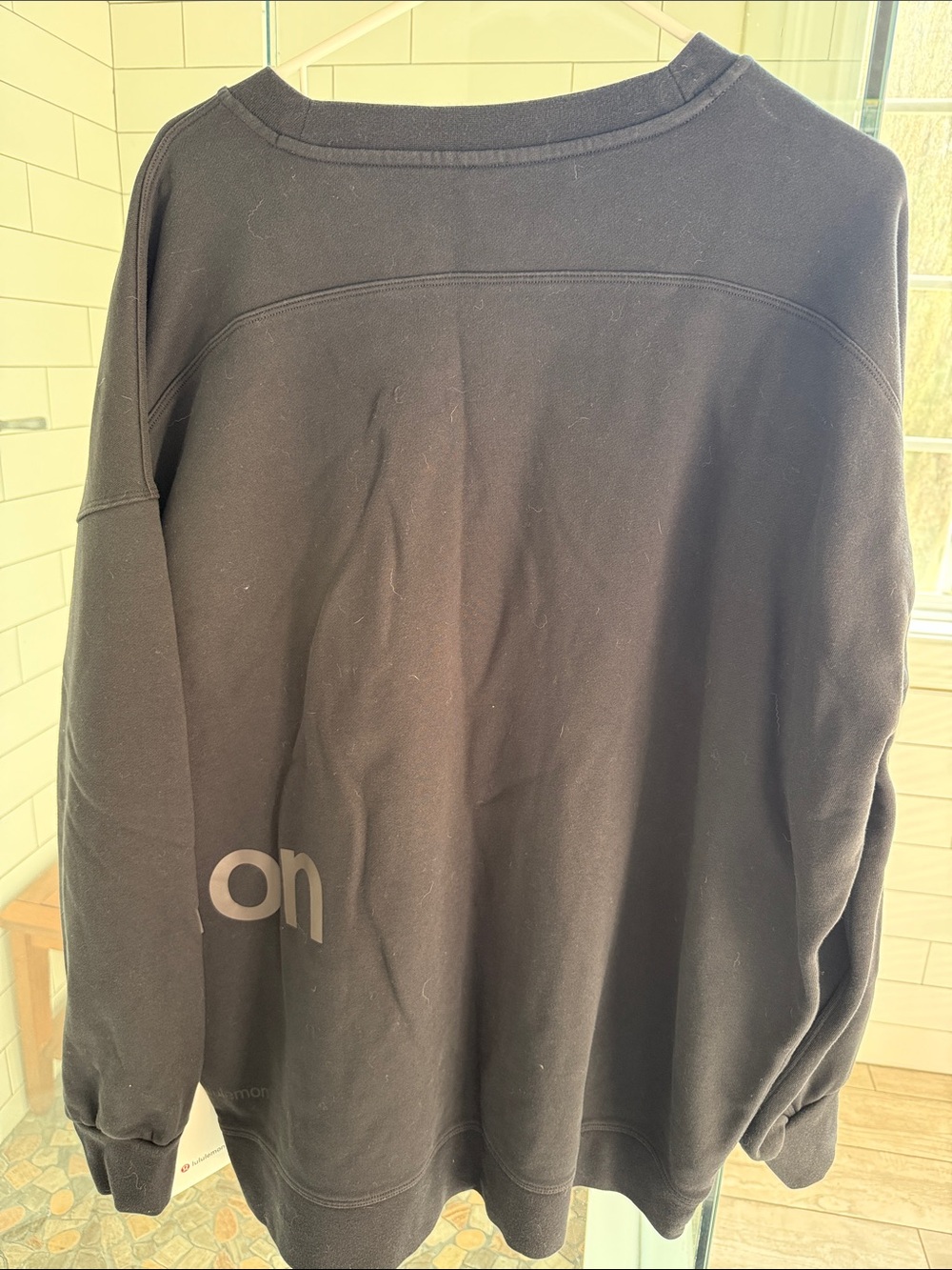 lululemon athletica Black Crewneck Sweatshirt with Subtle Logo - Picture 3 of 3